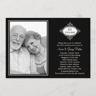 Fancy Jubileum Fotouitnodiging Kaart