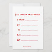 Fancy jurk Verjaardaguitnodiging met masker Kaart (Achterkant)