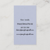Fancy Jurk visitekaartje. Visitekaartje (Achterkant)