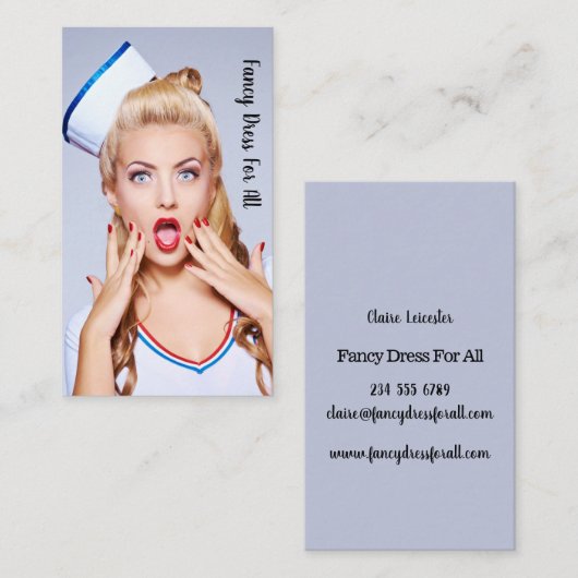 Fancy Jurk visitekaartje. Visitekaartje (Voorkant / Achterkant)