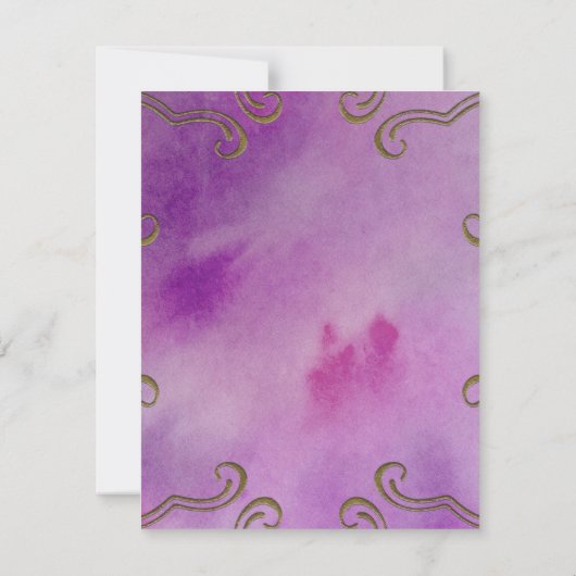 Fancy juwelen kroon op uitnodiging van roze Quince (Achterkant)