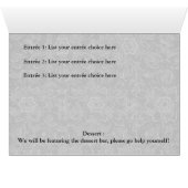 Fancy kaart voor het menu Tabelmenu Suikertrek (Binenzijde Horizontaal (Onderkant))