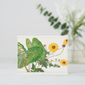 Fancy kaladium, Coreopsis door Tanigami Konan Briefkaart (Staand voorkant)