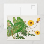 Fancy kaladium, Coreopsis door Tanigami Konan Briefkaart (Voorkant / Achterkant)