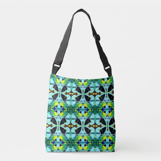 Fancy Kaleidoscope Butterfly Afbeelding Ontworpen  Crossbody Tas (Voorkant)