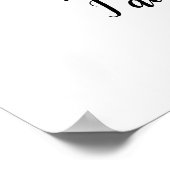 Fancy kalligrafie Op deze manier naar de bruiloft  Poster (Hoek)