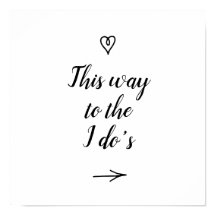 Fancy kalligrafie Op deze manier naar de bruiloft