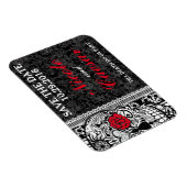 Fancy kanten suikerschedel Sla de datummagneet op Magneet (Rechterzijde)