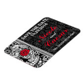 Fancy kanten suikerschedel Sla de datummagneet op Magneet (Linkerzijde)