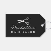 Fancy kapsalon en herenkapper logo custom cadeaulabel (Voorkant (Horizontaal))