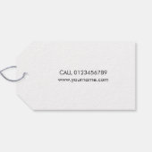 Fancy kapsalon en herenkapper logo custom cadeaulabel (Achterkant Horizontaal)