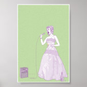 Fancy Karaoke Woman 4x6 Poster (Voorkant)