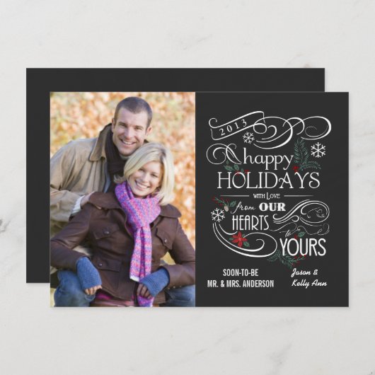 Fancy karton Prettige feestdagen platte kaarten (Voorkant / Achterkant)