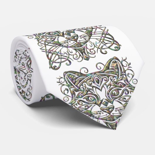 Fancy Kat Abalone Stropdas (Opgerold)