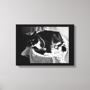 Fancy kat canvas afdruk