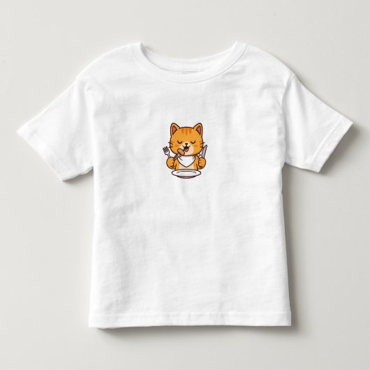 Fancy Kat Dineren - T-Shirt (Voorkant)