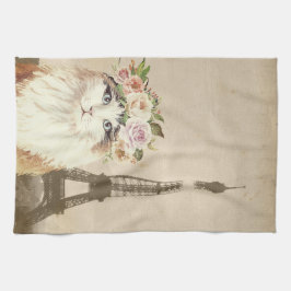 Fancy kat en eiffel theedoek