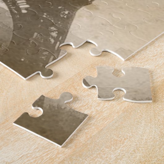 Fancy kat- en eiffeltoren legpuzzel (Zijkant)