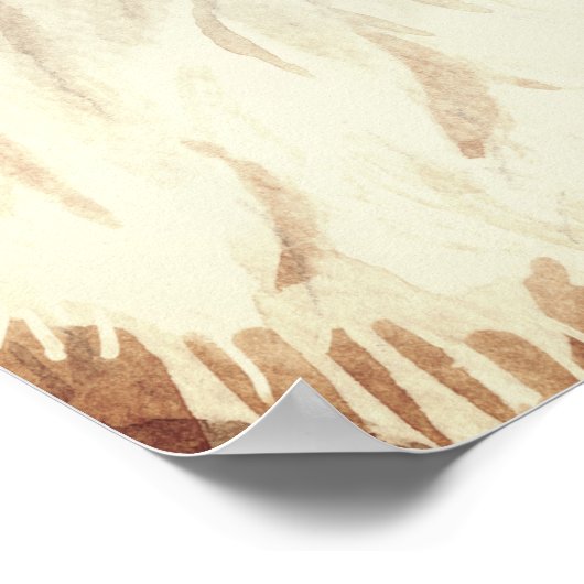 Fancy kat- en eiffeltoren poster (Hoek)