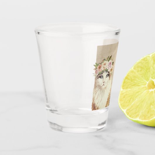 Fancy kat- en eiffeltoren shot glas (Links)