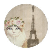 Fancy kat- en eiffeltoren snijplank (Voorkant)