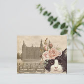 Fancy kat en het kasteel briefkaart (Staand voorkant)