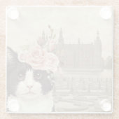 Fancy kat en het kasteel glazen onderzetter (Achterkant)