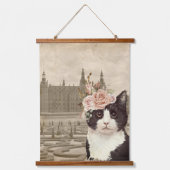 Fancy kat en het kasteel hangend wandkleed (Voorkant)