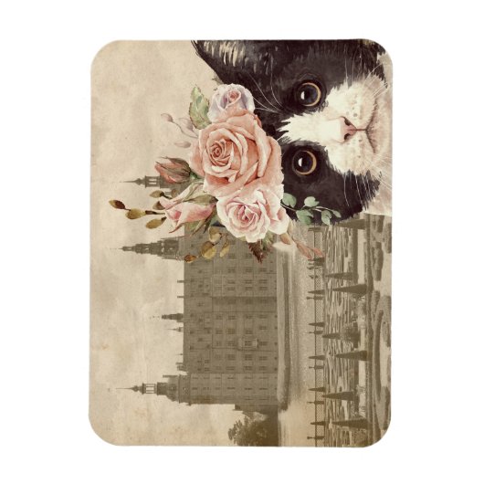 Fancy kat en het kasteel magneet (Verticaal)