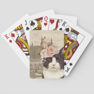Fancy kat en het kasteel pokerkaarten