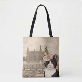 Fancy kat en het kasteel tote bag
