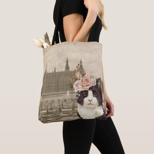 Fancy kat en het kasteel tote bag (Dichtbij)