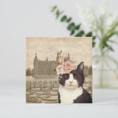 Fancy kat en het Wenskaart van het kasteel (Staand voorkant)