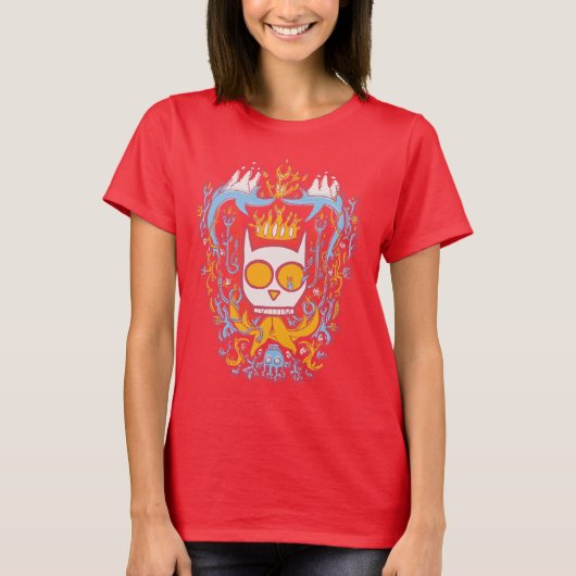 fancy kat schedel t-shirt (Voorkant)