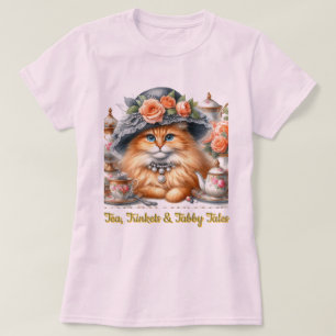 Fancy Kat Thee Feestje Kat Liefhebbers T-shirt