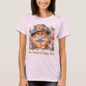 Fancy Kat Thee Feestje Kat Liefhebbers T-shirt (Voorkant)