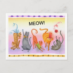 Fancy katten nieuwe toevoeging aan ons huis briefkaart