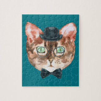 Fancy kattenbroodjes Dekker bovenaan Legpuzzel