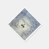 Fancy kattenliefhebbers  blauw gepersonaliseerd servetten (Hoek)