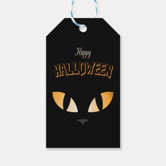 Fancy Kattenogen- Halloween Cadeaulabel (Voorkant)