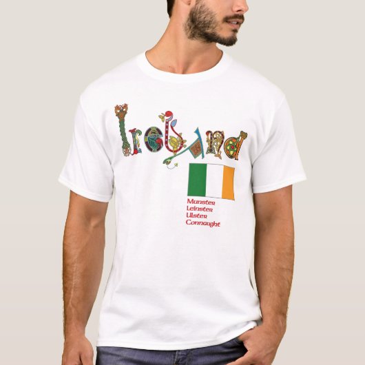 Fancy Keltische Lettering - Ierland T-shirt (Voorkant)