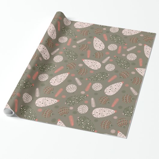 Fancy kerst cadeaupapier (Uitgerold)