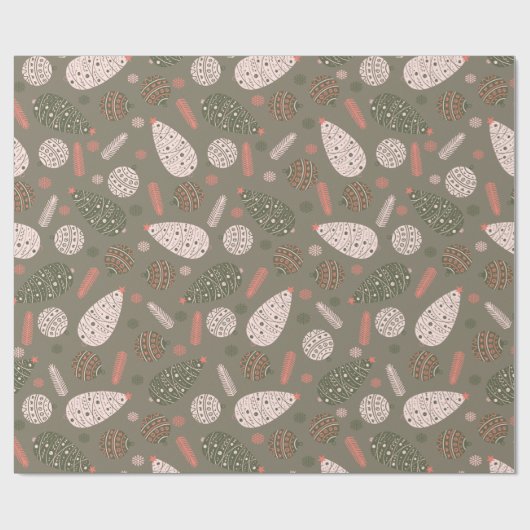 Fancy kerst cadeaupapier (Vlak)