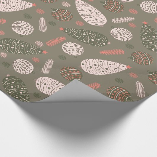 Fancy kerst cadeaupapier (Hoek)