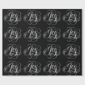 Fancy kerst JOY Krijt Kalligrafie Lettering Cadeaupapier (Vlak)