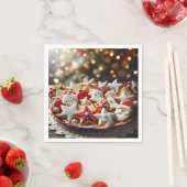 Fancy kerst suikerkoekjes servet (Insitu)