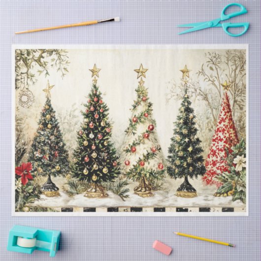 Fancy kerstbomen tissuepapier (Craft)