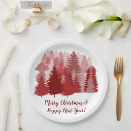 Fancy kerstboom 9" papier Bord