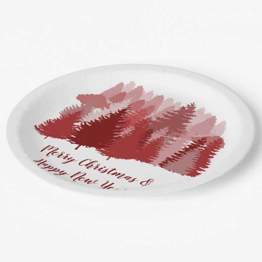 Fancy kerstboom 9" papier Bord (Gekanteld)