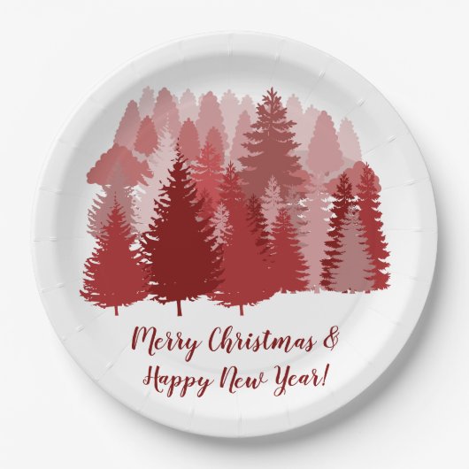 Fancy kerstboom 9" papier Bord (Voorkant)